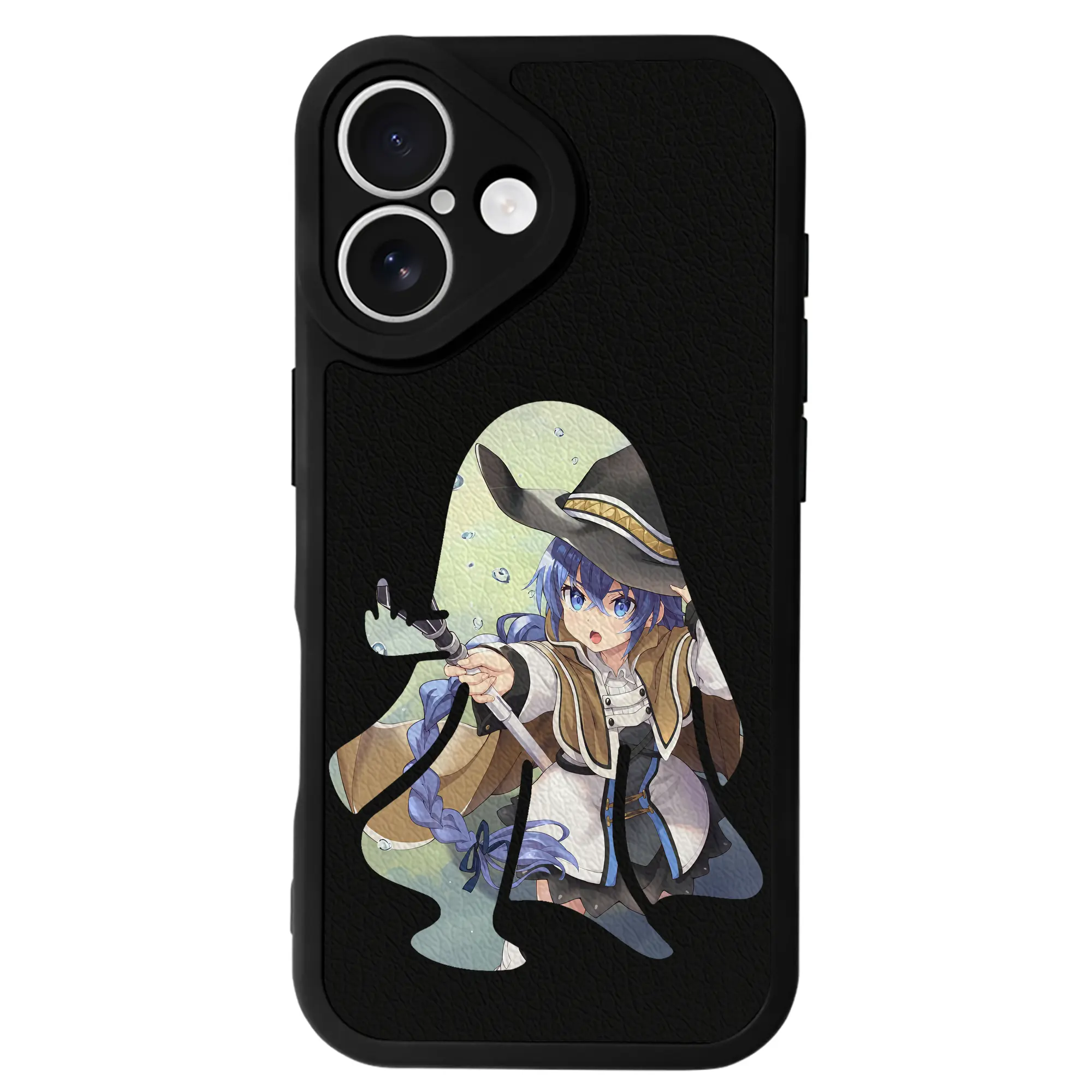 無職転生 グッズ,ロキシー・ミグルディア - IPhone 16シリーズ対応 ・ シリコンスマホケース ・ レザー調 ・ 高精度フィット ・ 耐衝撃 ・ ワイヤレス充電対応 ・ 精密カット